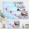 Designart - Two Bright Bird Bullfinch Bird Sitting On A Branch - Traditional Canvas Wall Art Print